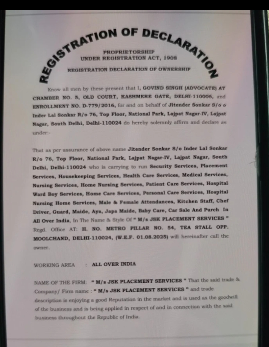 Registration Certificate